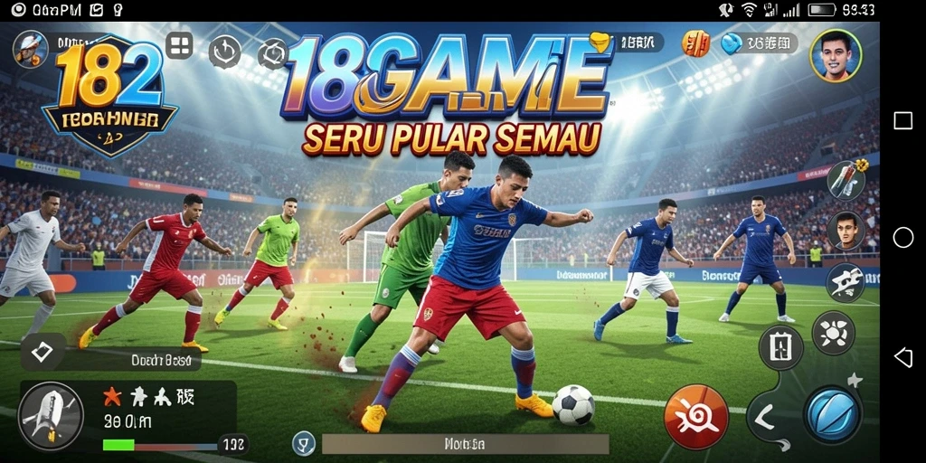 Tampilan gameplay seru dalam permainan olahraga 182GAME.