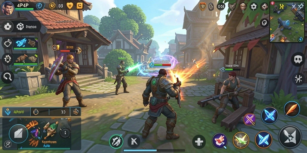 Tampilan gameplay menarik dari game strategi 4P4P.