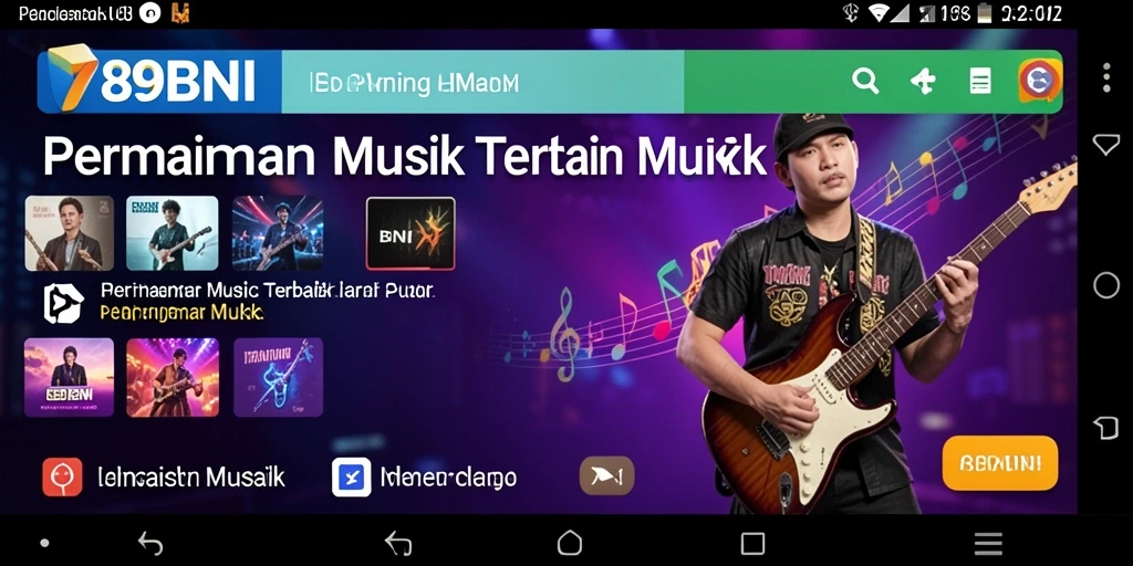 Screenshot 789BNI menampilkan gameplay musik yang penuh warna dan menarik.