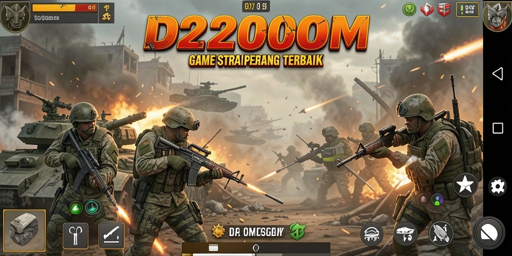Tampilan gameplay D200M yang mendebarkan dan penuh taktik.