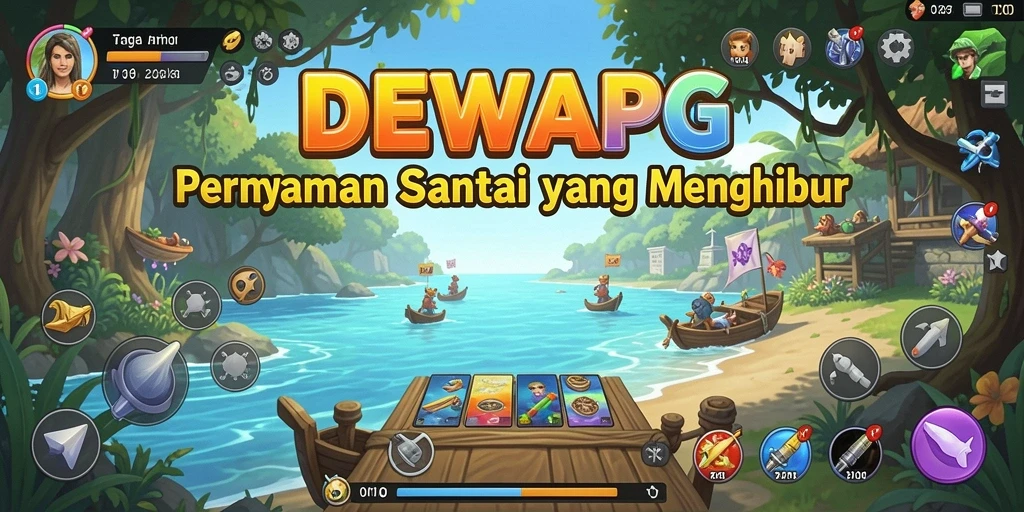 Tampilan gameplay DEWAPG yang ceria dan mengasyikkan.