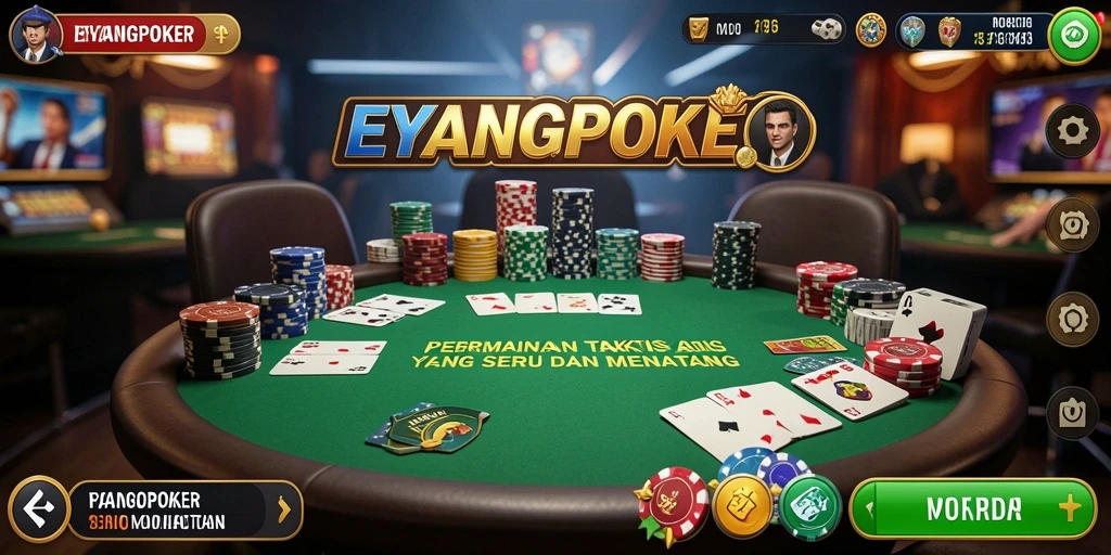 Tampilan gameplay seru dan interaktif di EYANGPOKER.