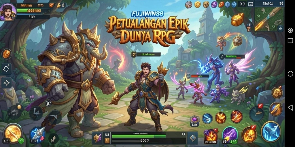 Tampilan gameplay menakjubkan FUJIWIN88 di dunia RPG.