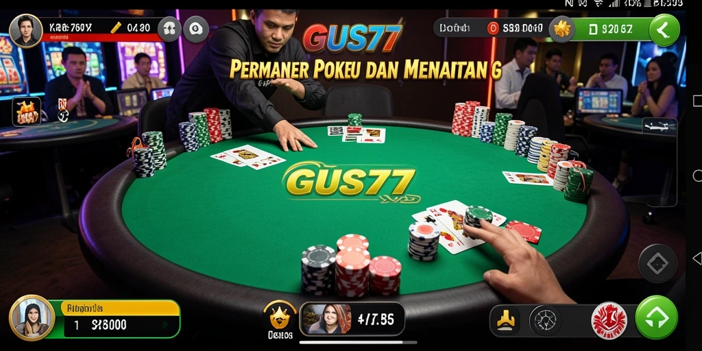 Screenshot gameplay GUS77 menampilkan aksi seru di meja Poker.