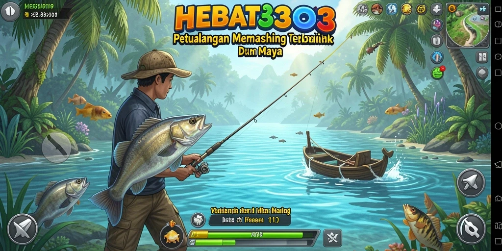 Tampilan gameplay HEBAT303 yang menarik saat memancing ikan.