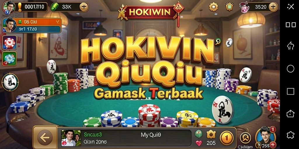 Tampilan gameplay HOKIWIN yang seru dalam permainan QiuQiu.
