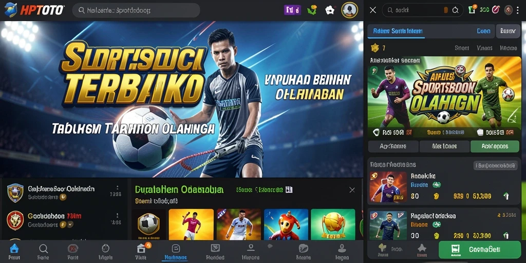 Menggambarkan tampilan gameplay HPTOTO dalam taruhan olahraga