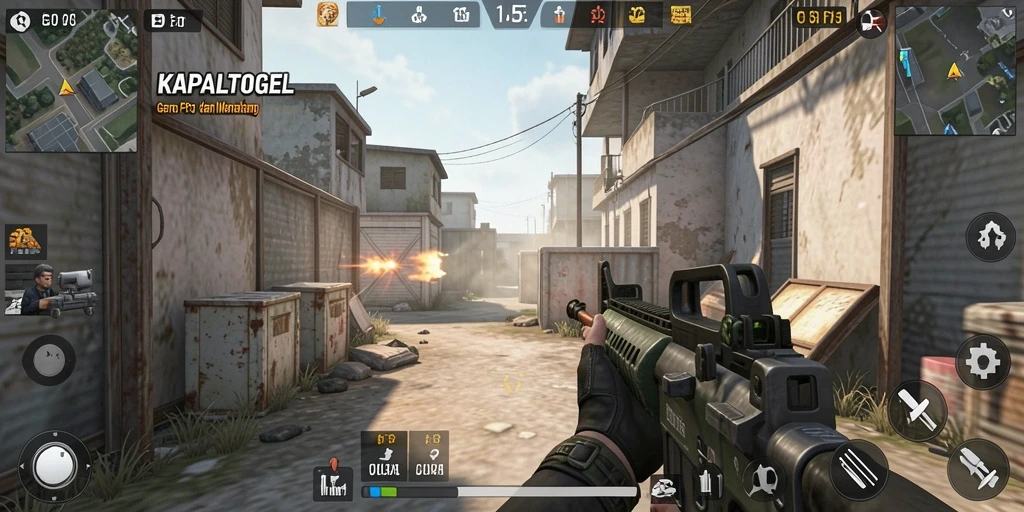 Tampilan gameplay menegangkan di KAPALTOGEL dengan aksi FPS yang mendebarkan.