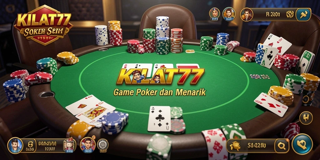 Tampilan gameplay seru permainan Poker KILAT77.