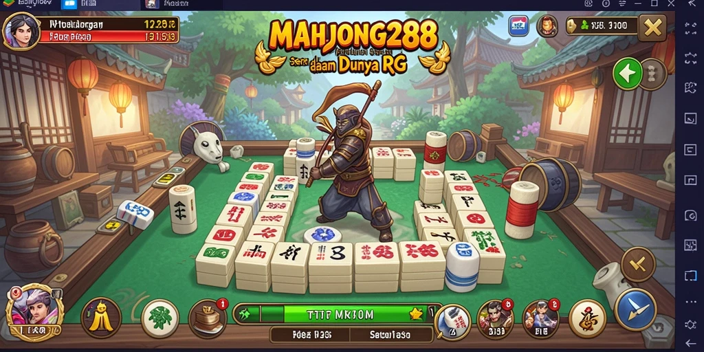 Tampilan utama gameplay MAHJONG288 yang mendebarkan dan penuh aksi RPG.