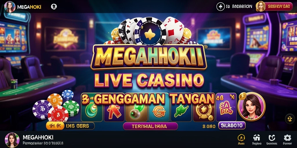 Tampilan menarik dari gameplay Live Casino di MEGAHOKI.