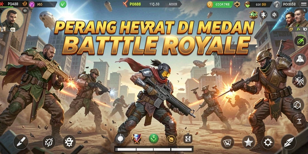 Screenshot POA88 menampilkan aksi intens dari permainan Battle Royale.