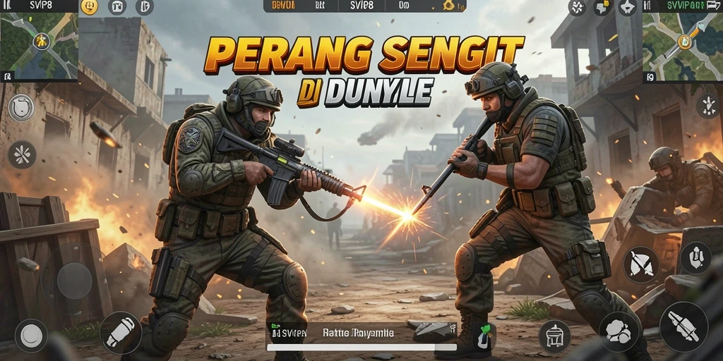 Gameplay seru di SVIP8 dengan pertempuran Battle Royale.