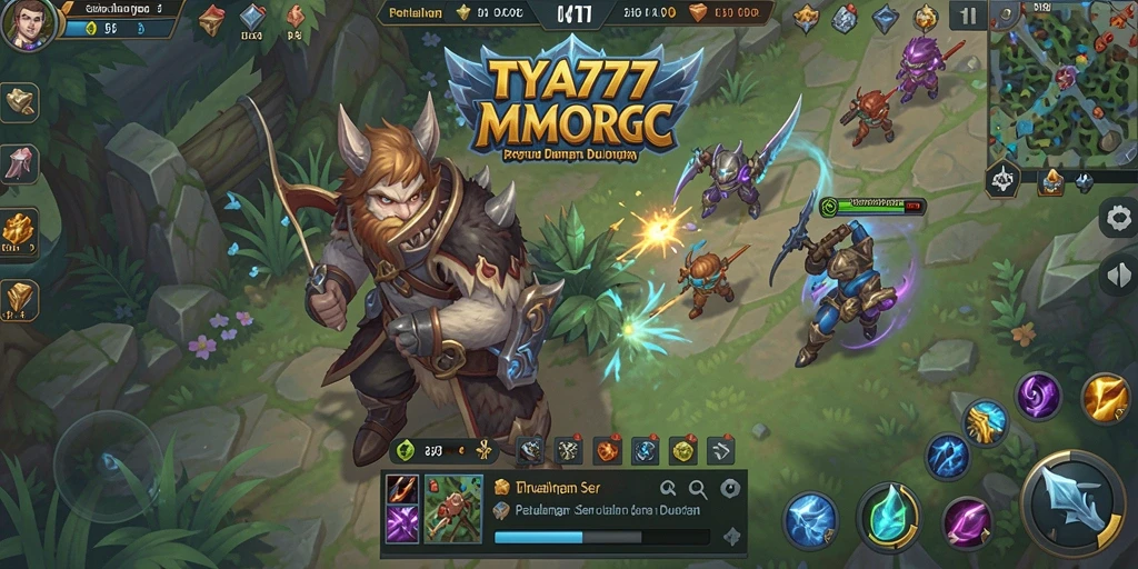 Screenshot gameplay TYA777 yang menunjukkan aksi petualangan seru MMORPG.
