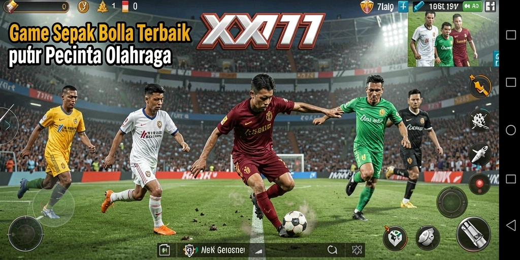 Tampilan gameplay XXX777 yang menarik saat pertandingan sepak bola berlangsung.