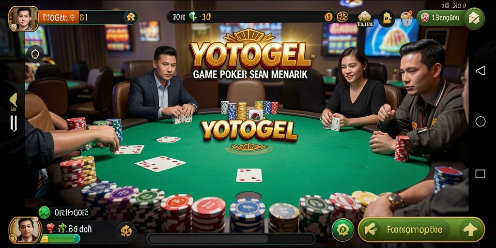Tampilan gameplay Poker yang seru di YOTOGEL.